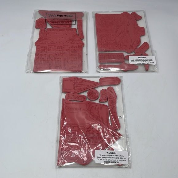 Sheena Douglass Rubber Stamp Lot of 3 Mockingbird Lane, Rejoice & Bluebell Cotta - Picture 2 of 5